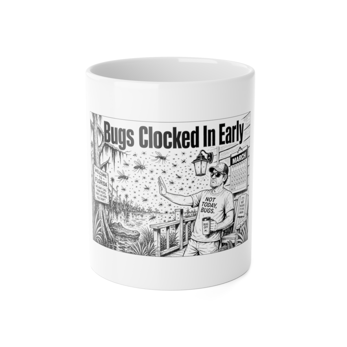 Mug, Bugs Clocked In Early
