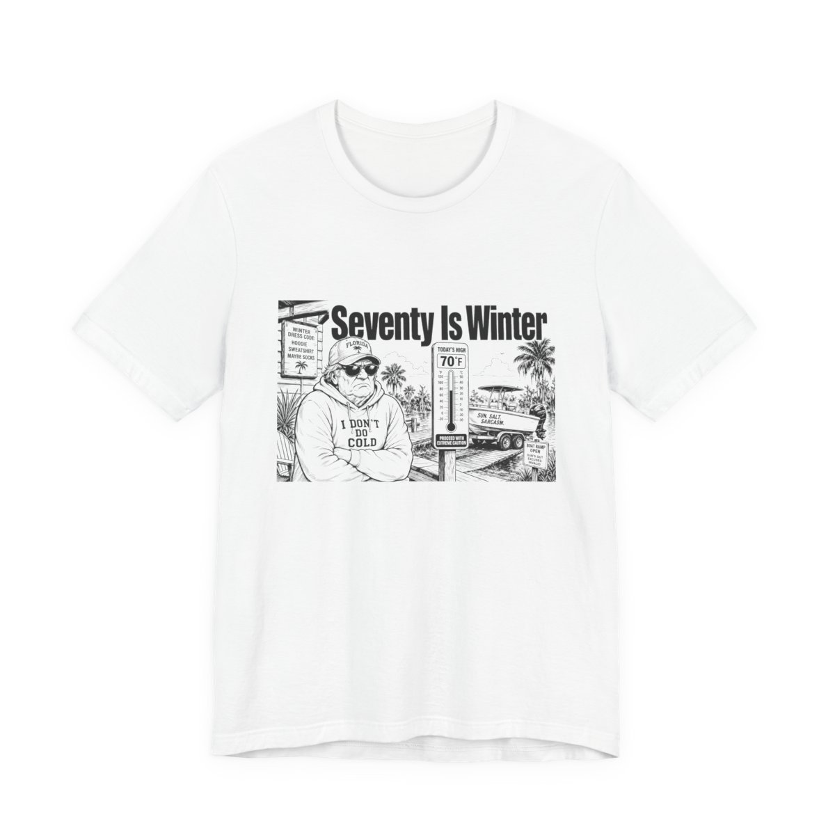 Men’s tee, Seventy Is Winter