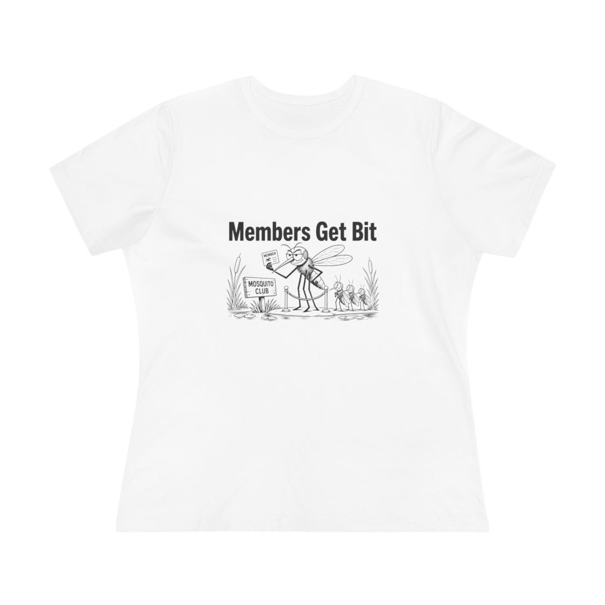 Women’s tee, Members Get Bit